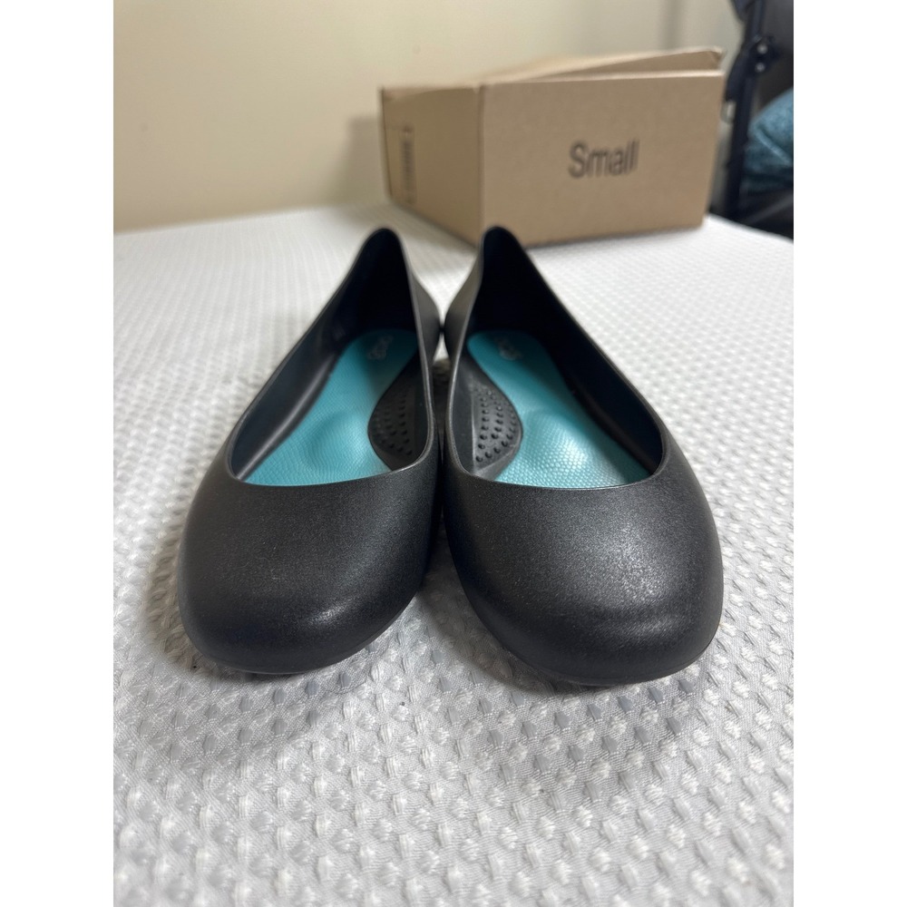Oka-B Ballet Flats Women 10 Taylor Black Waterproof EUC